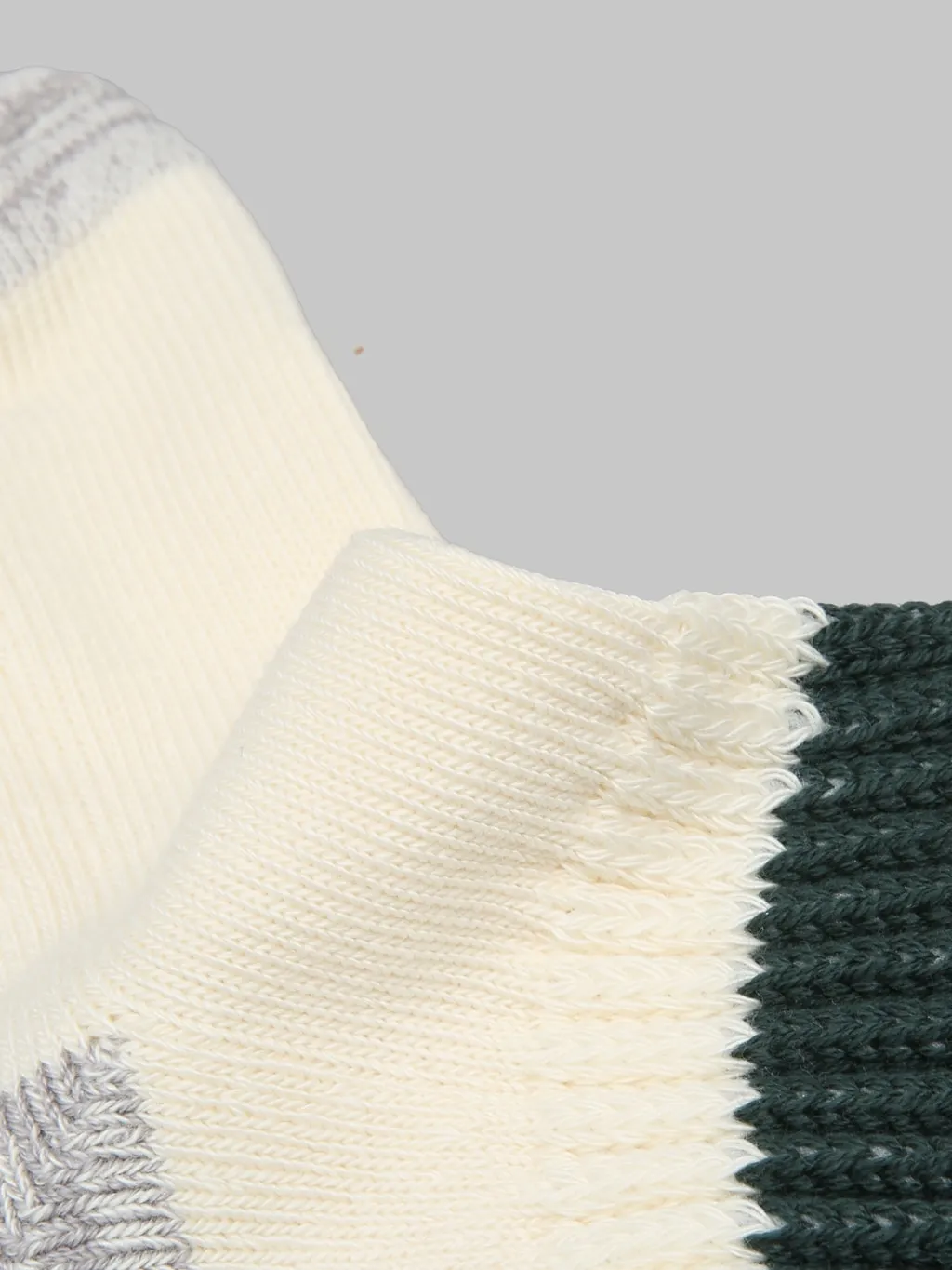 ROTOTO Coarse Ribbed Oldschool Crew Socks Dark Green