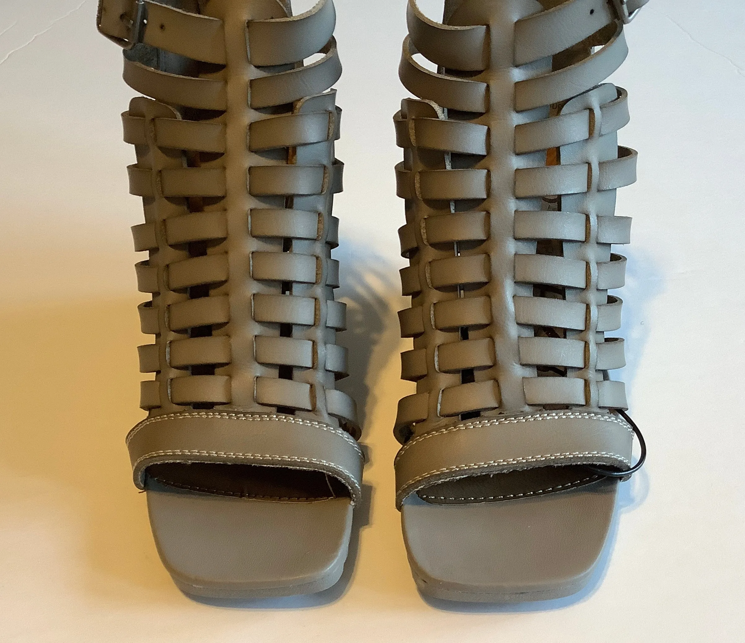 Sandals Heels Wedge By Blowfish In Grey, Size: 6