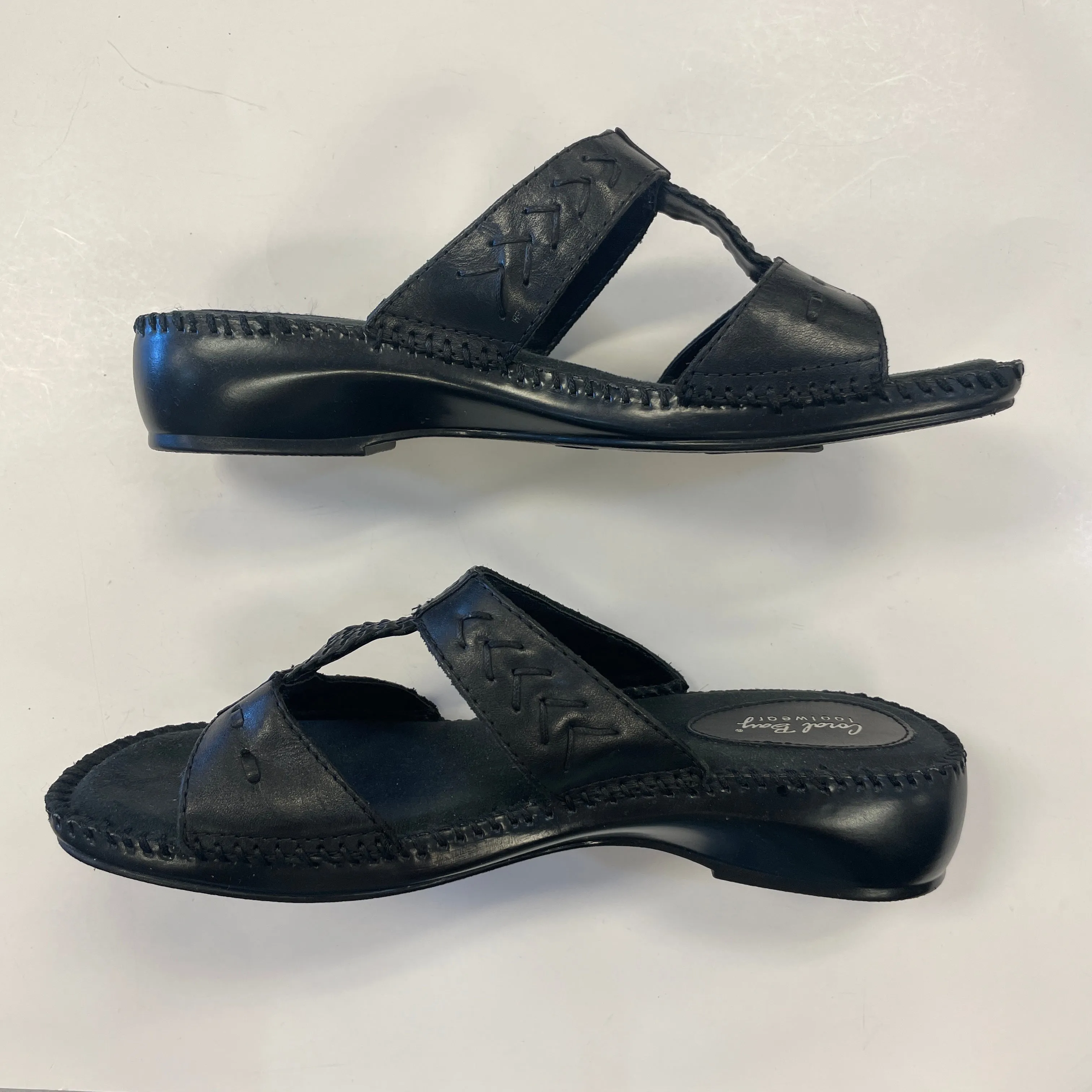 Sandals Heels Wedge By Coral Bay In Black, Size: 8.5