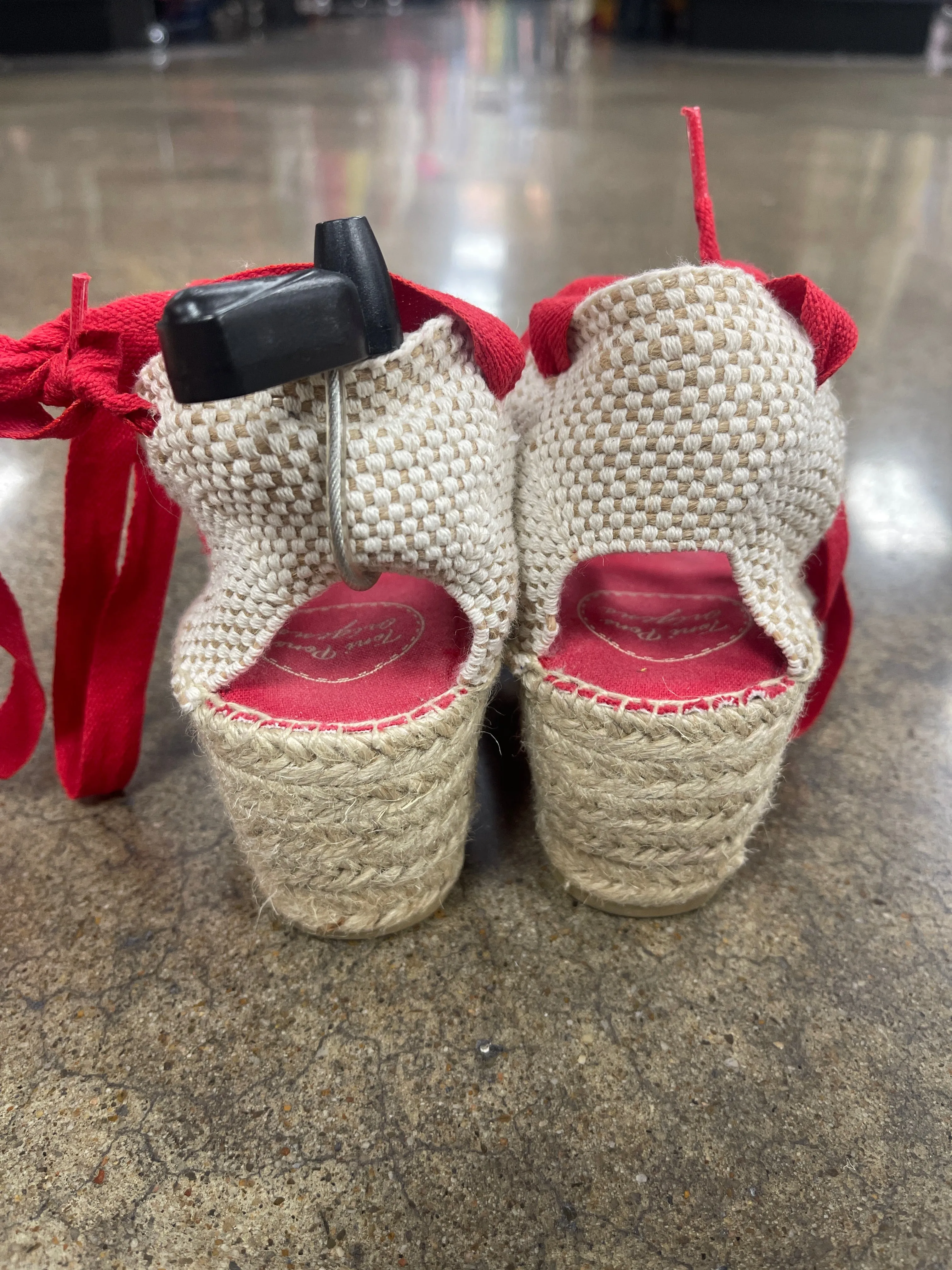 Shoes Heels Wedge By Clothes Mentor In Red, Size: 9