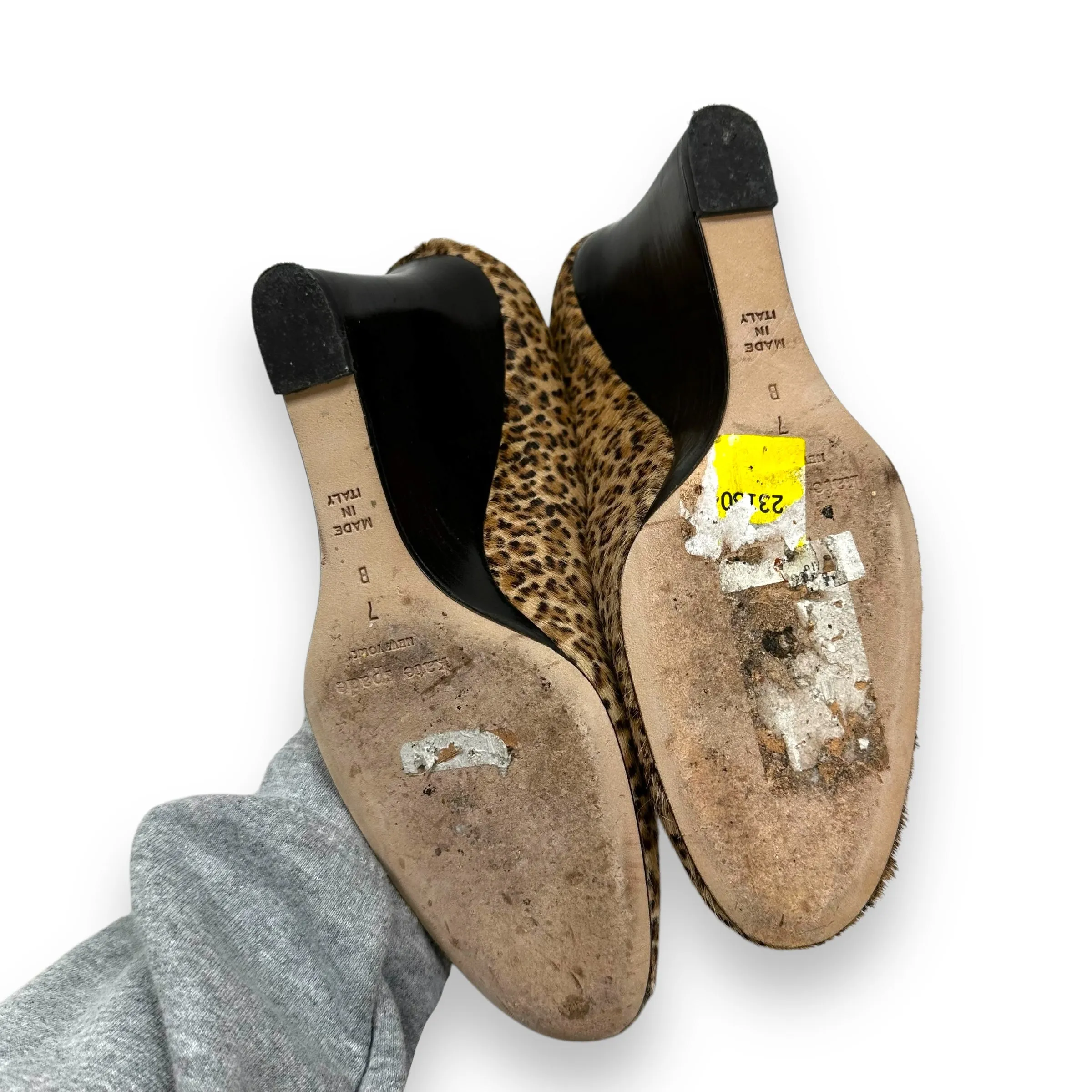 Shoes Heels Wedge By Kate Spade In Animal Print, Size: 7