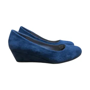 Shoes Heels Wedge By Tray In Blue, Size:9