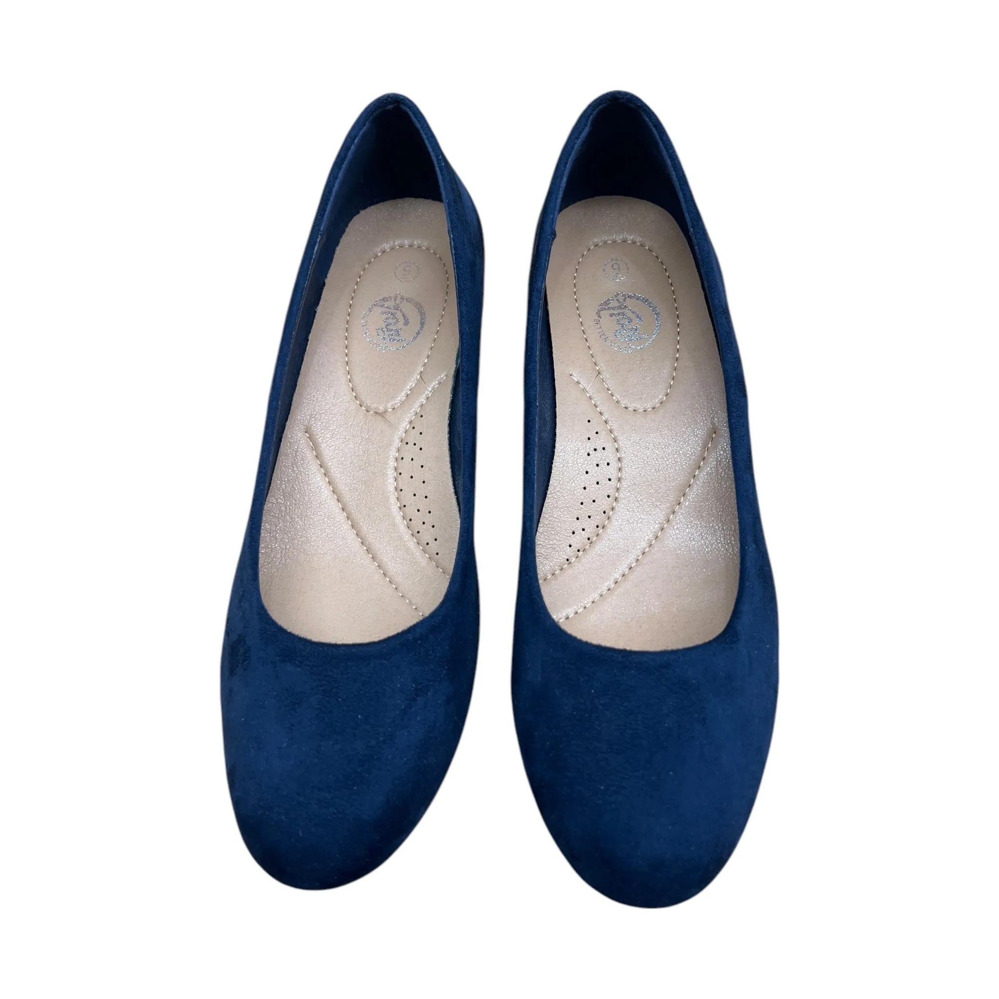 Shoes Heels Wedge By Tray In Blue, Size:9