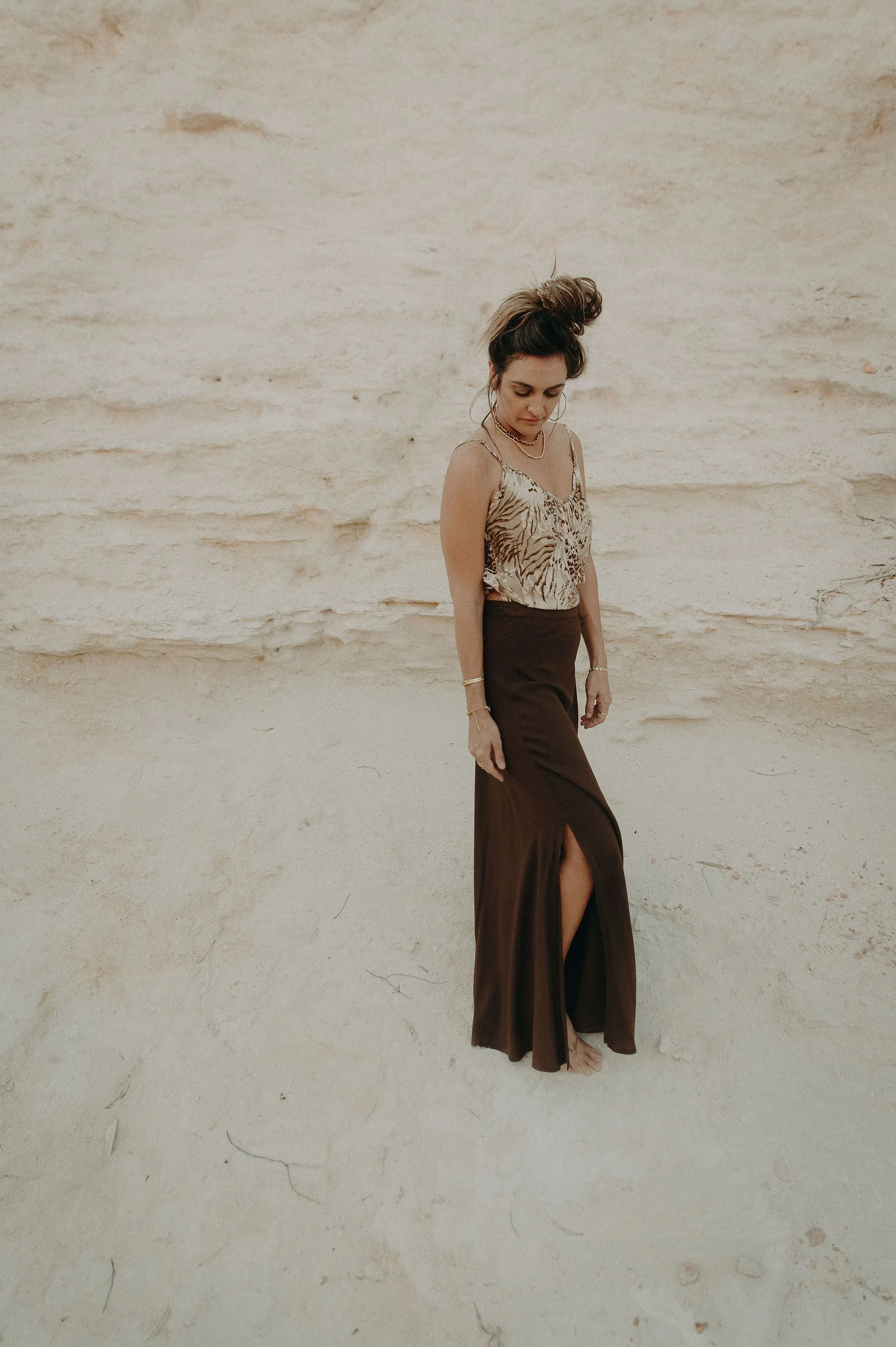 Sienna Maxi Skirt - chocolate