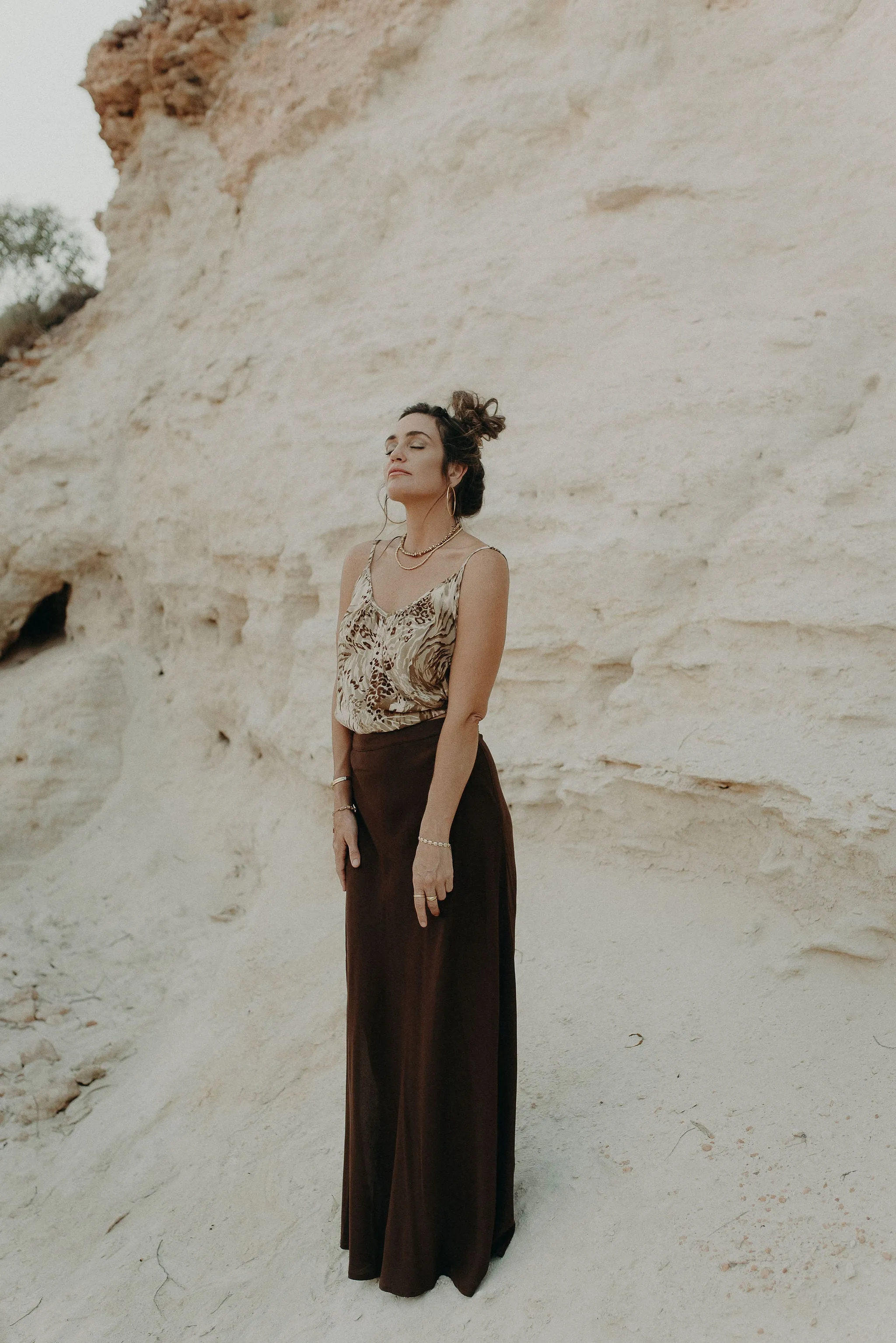 Sienna Maxi Skirt - chocolate