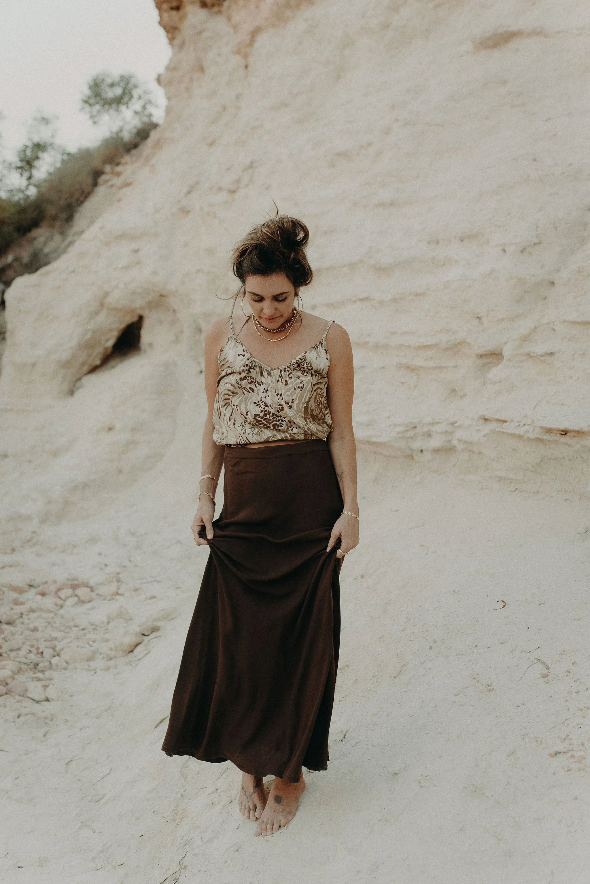 Sienna Maxi Skirt - chocolate