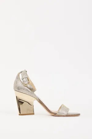 Silver & Gold Glitter Edina Heel