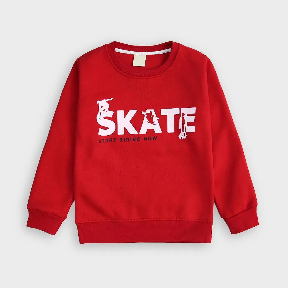 Skate red Sweatshirt in fleece for Kids