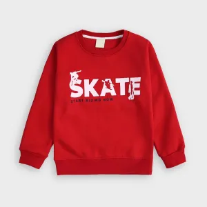Skate red Sweatshirt in fleece for Kids