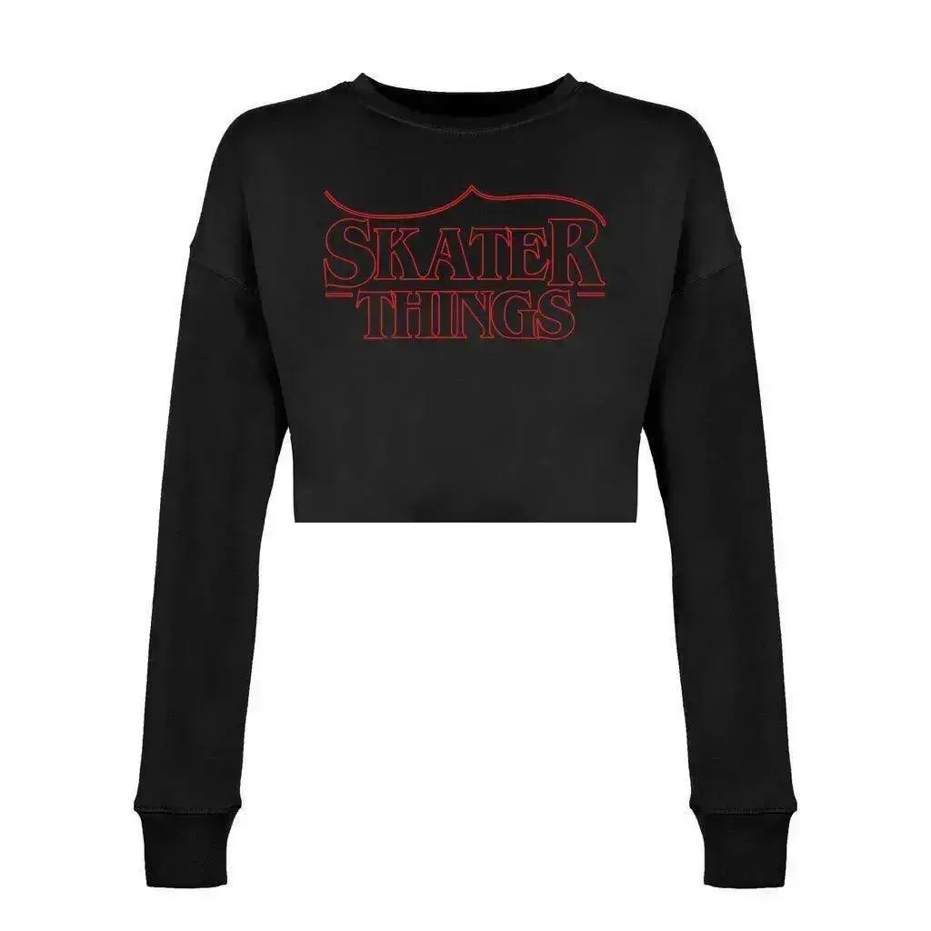 Skater Things Women's Cropped Sweatshirt - XL, XXL