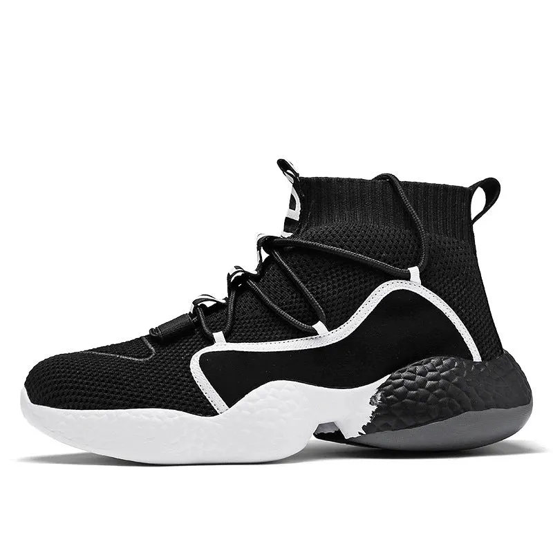Socks shoes men's high top sneakers camouflage platform casual shoes