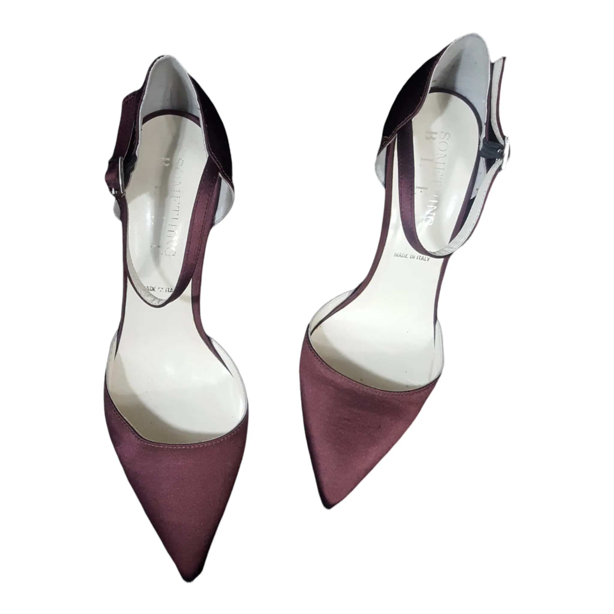 Something Bleu Satin Pointy Toe Heels size 7