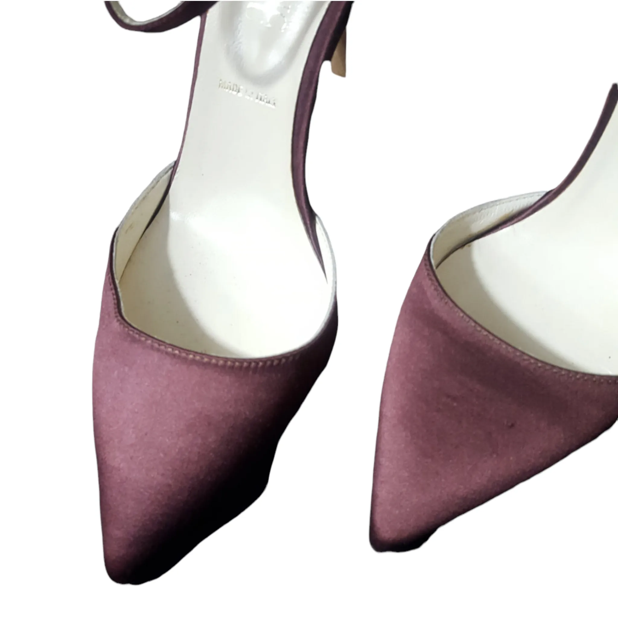 Something Bleu Satin Pointy Toe Heels size 7