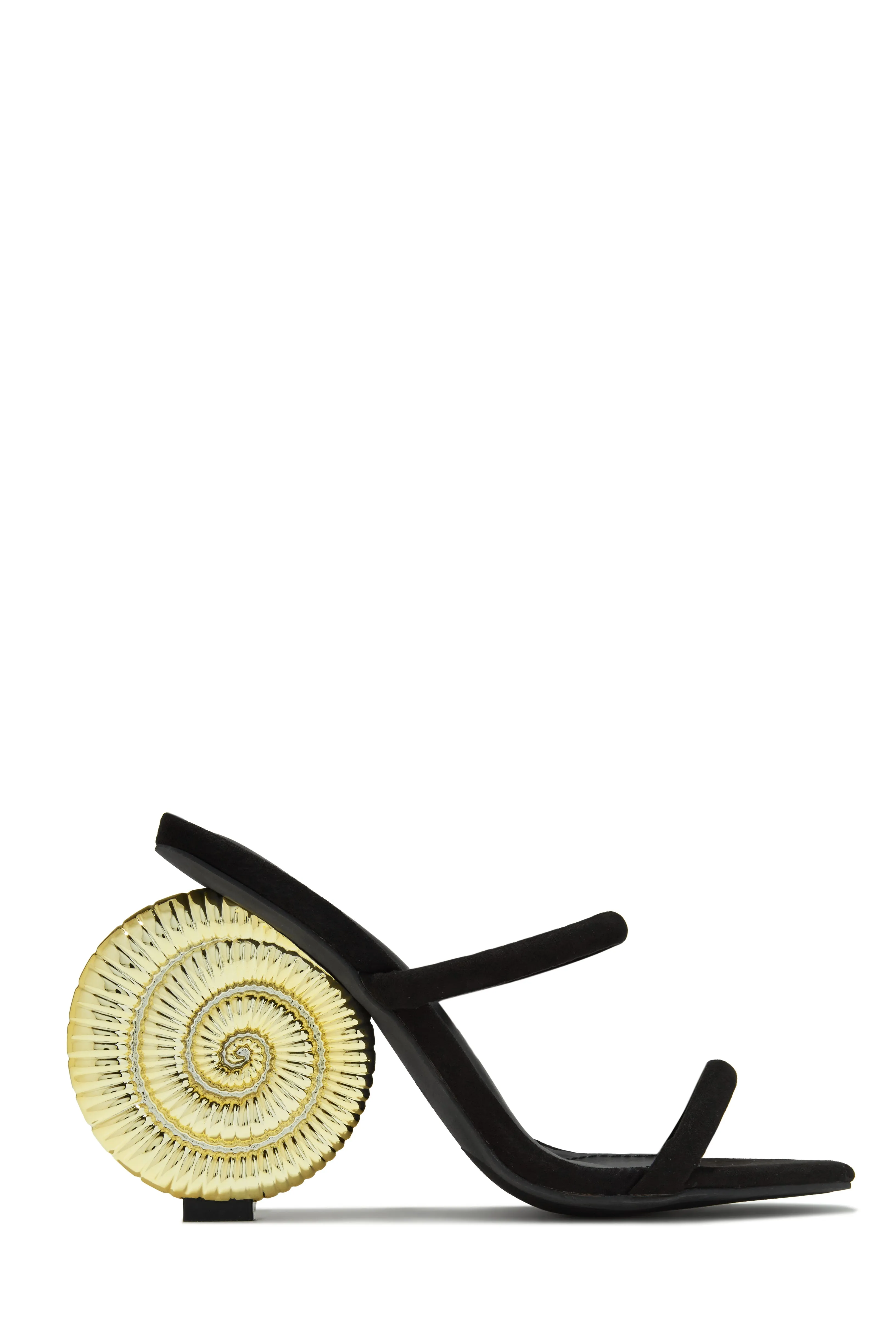 Sunset Waves Sea Shell Mule Heels - Gold