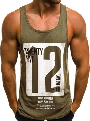 Tank Tops for Men Summer Casual Beach Fashion Letter Printed Graphic Sleeveless Fitness Sleeveless T Shirt