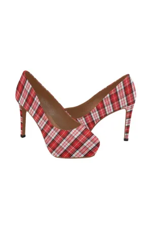 tartan heel Women's High Heels (Model 044)