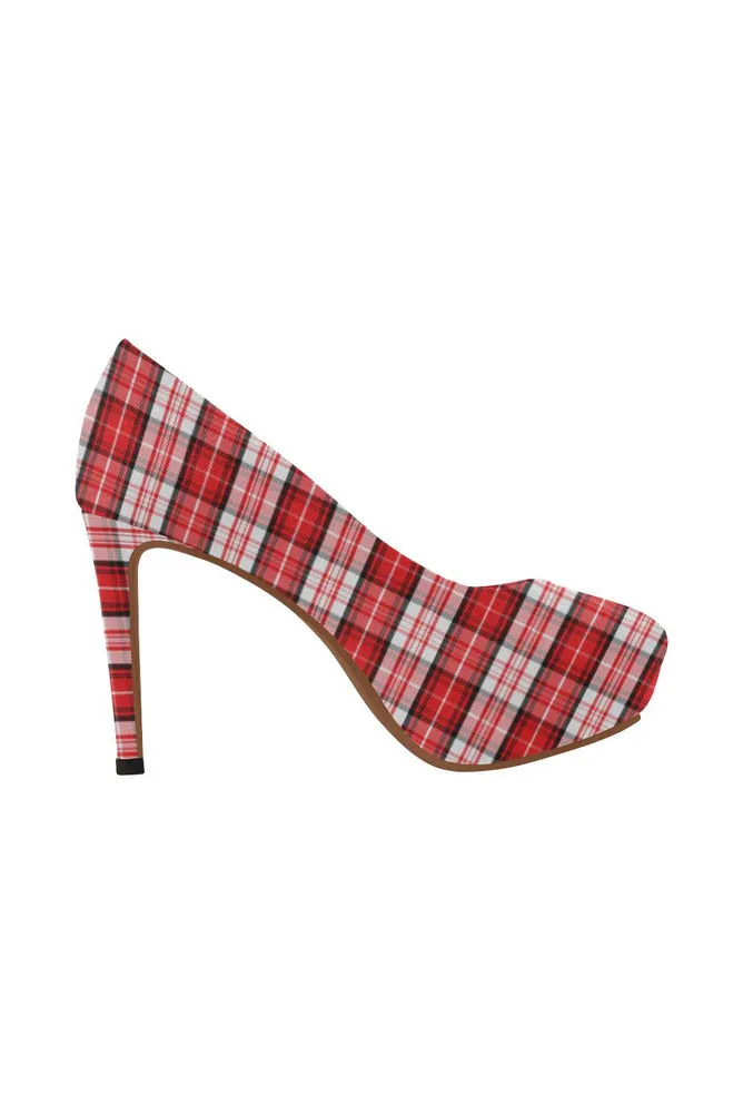tartan heel Women's High Heels (Model 044)