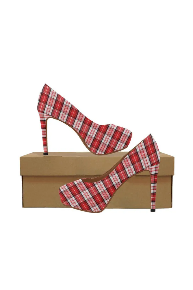 tartan heel Women's High Heels (Model 044)