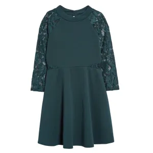 Tween Lace Ponte Skater Dress