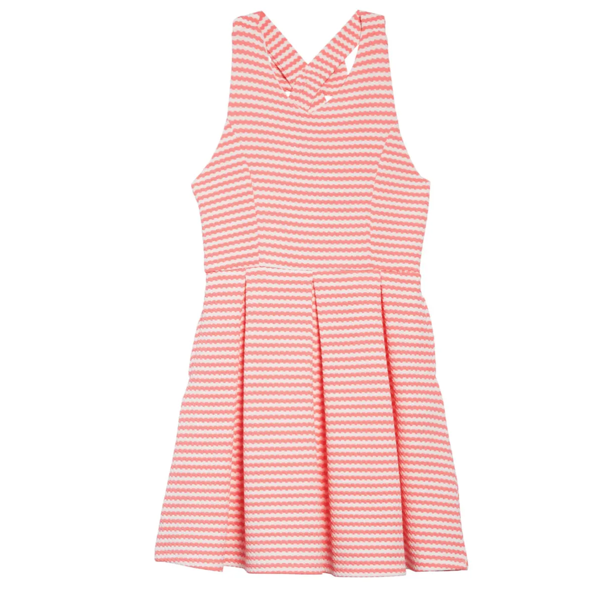 Tween Stripe Bow Back Skater Dress