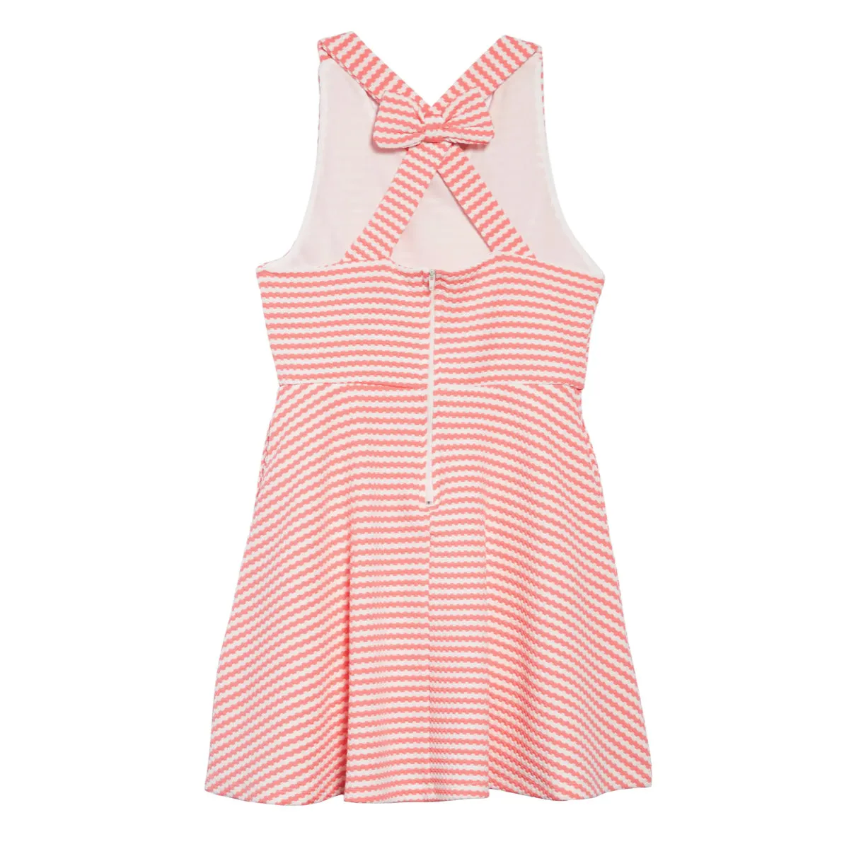 Tween Stripe Bow Back Skater Dress