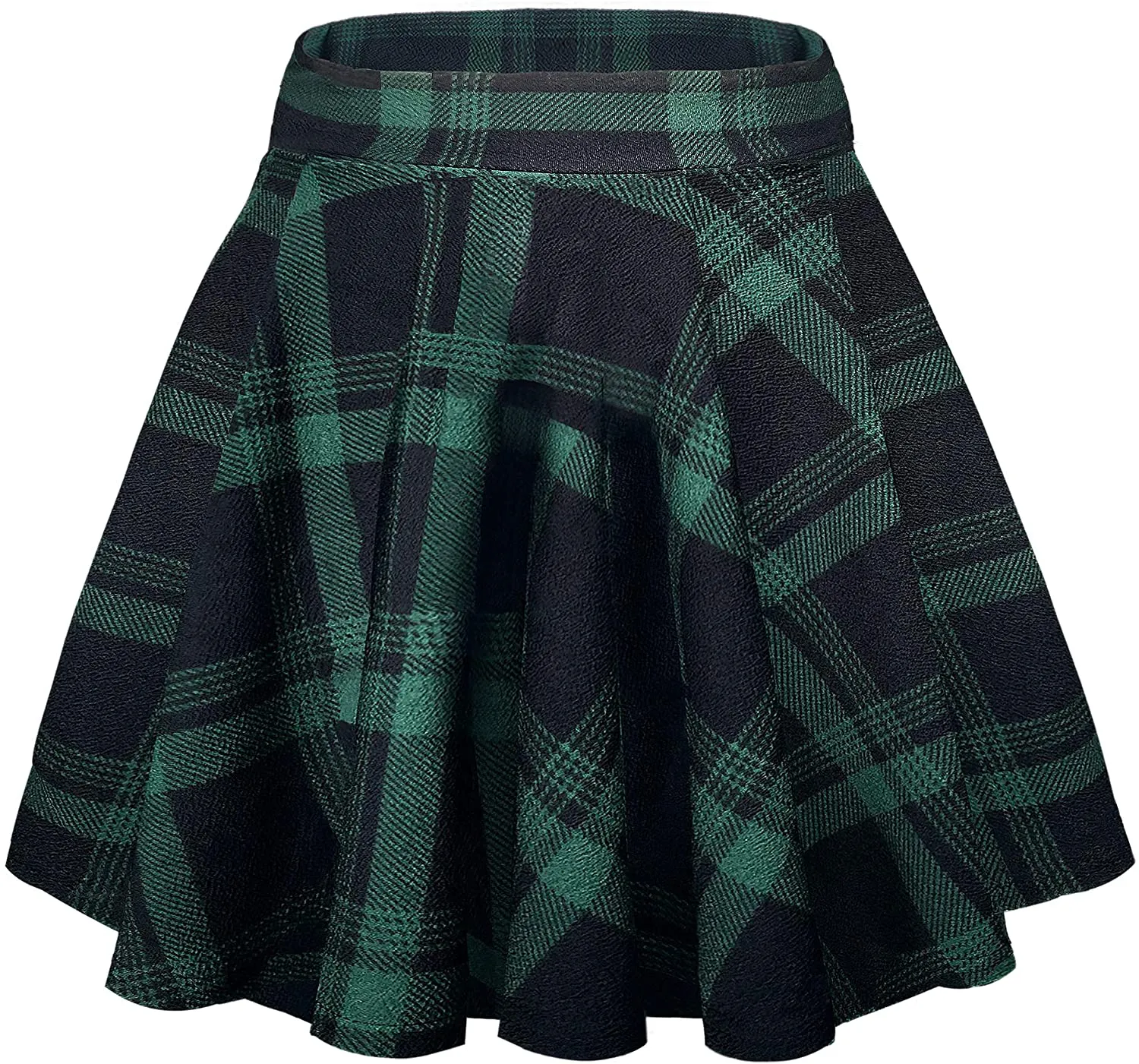 Urban CoCo Women's Basic Versatile Stretchy Flared Casual Mini Skater Skirt