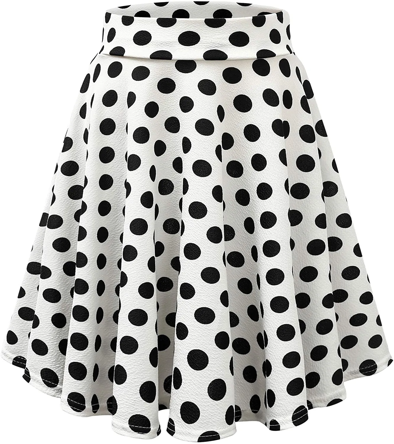 Urban CoCo Women's Basic Versatile Stretchy Flared Casual Mini Skater Skirt