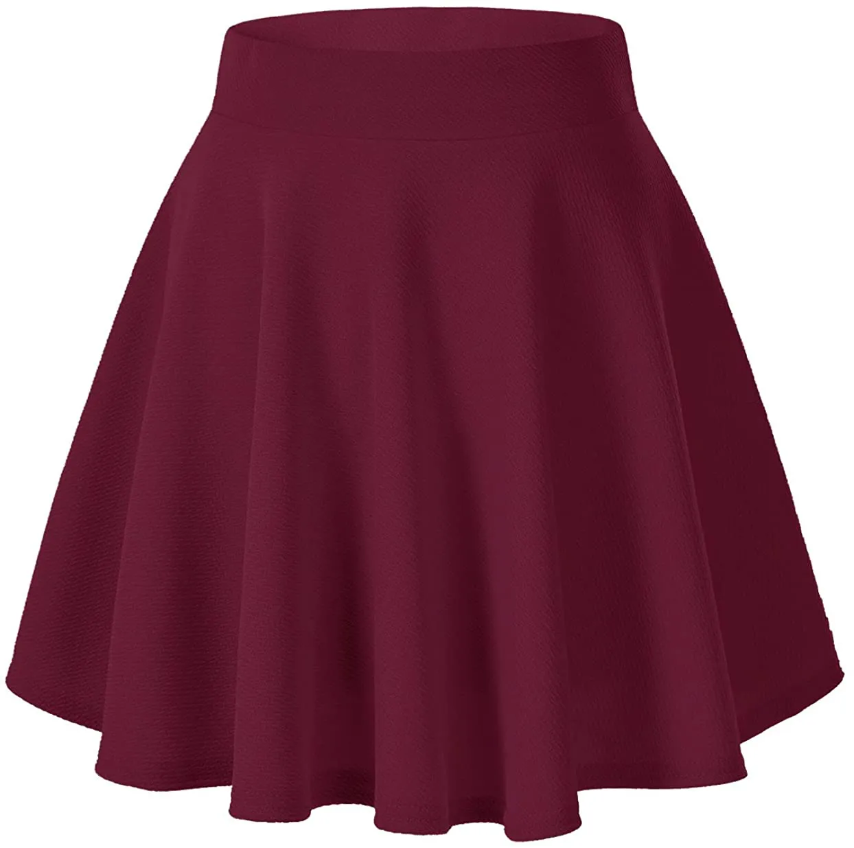 Urban CoCo Women's Basic Versatile Stretchy Flared Casual Mini Skater Skirt