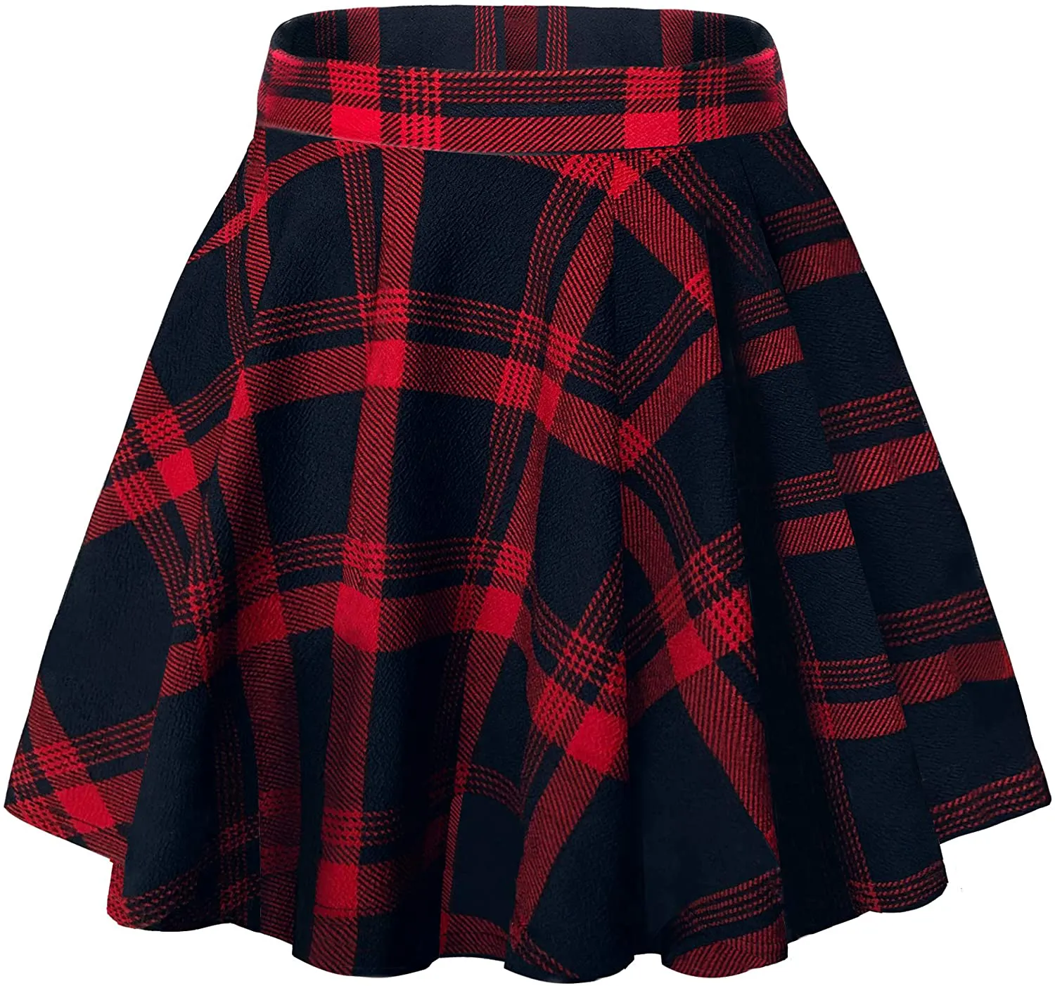 Urban CoCo Women's Basic Versatile Stretchy Flared Casual Mini Skater Skirt