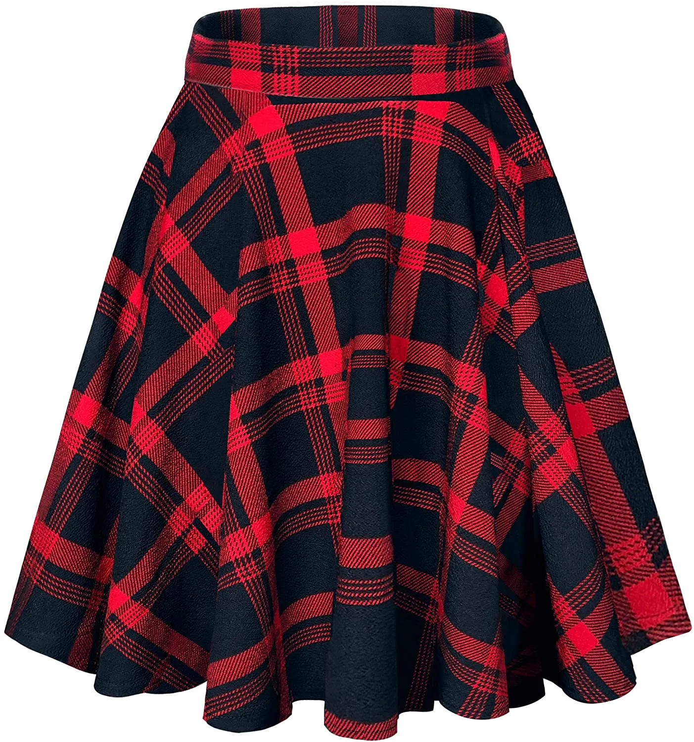 Urban CoCo Women's Basic Versatile Stretchy Flared Casual Mini Skater Skirt