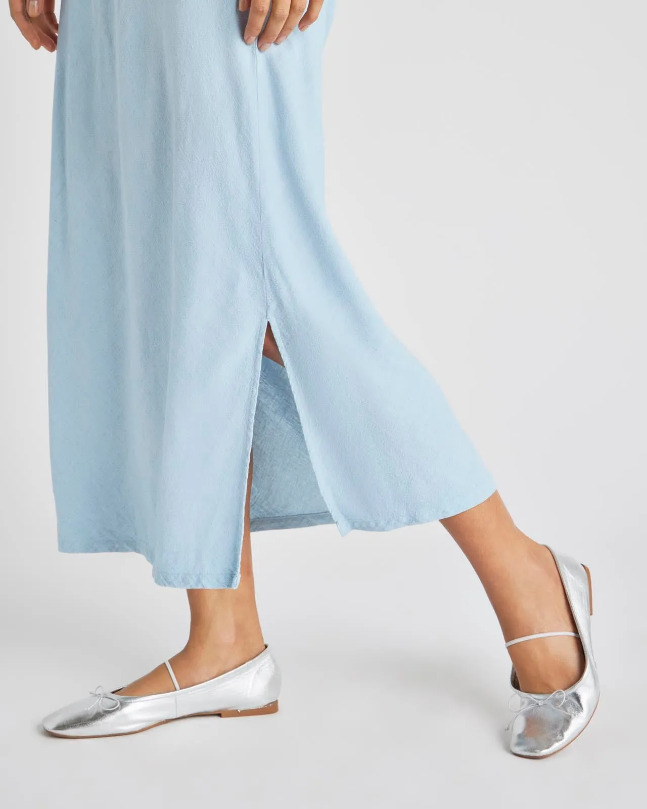 V-Neck Indigo Breeze Dress