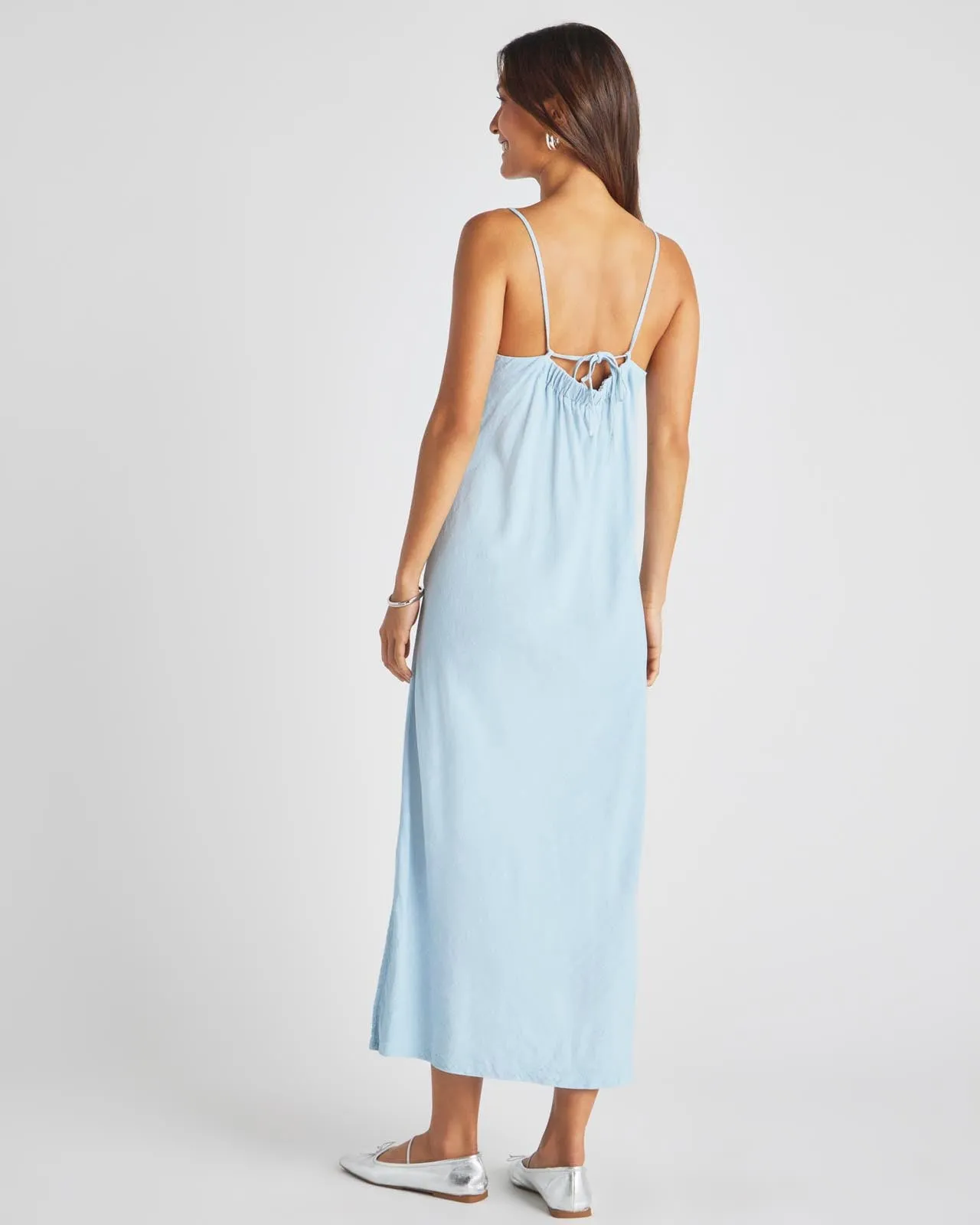 V-Neck Indigo Breeze Dress