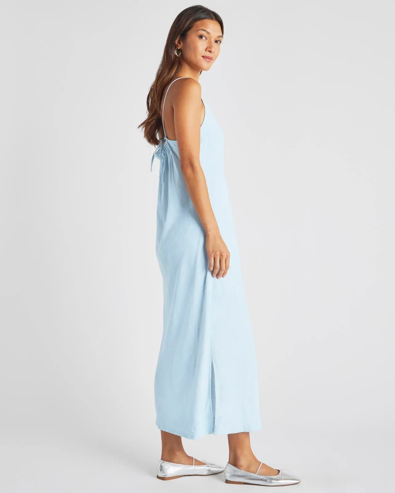V-Neck Indigo Breeze Dress