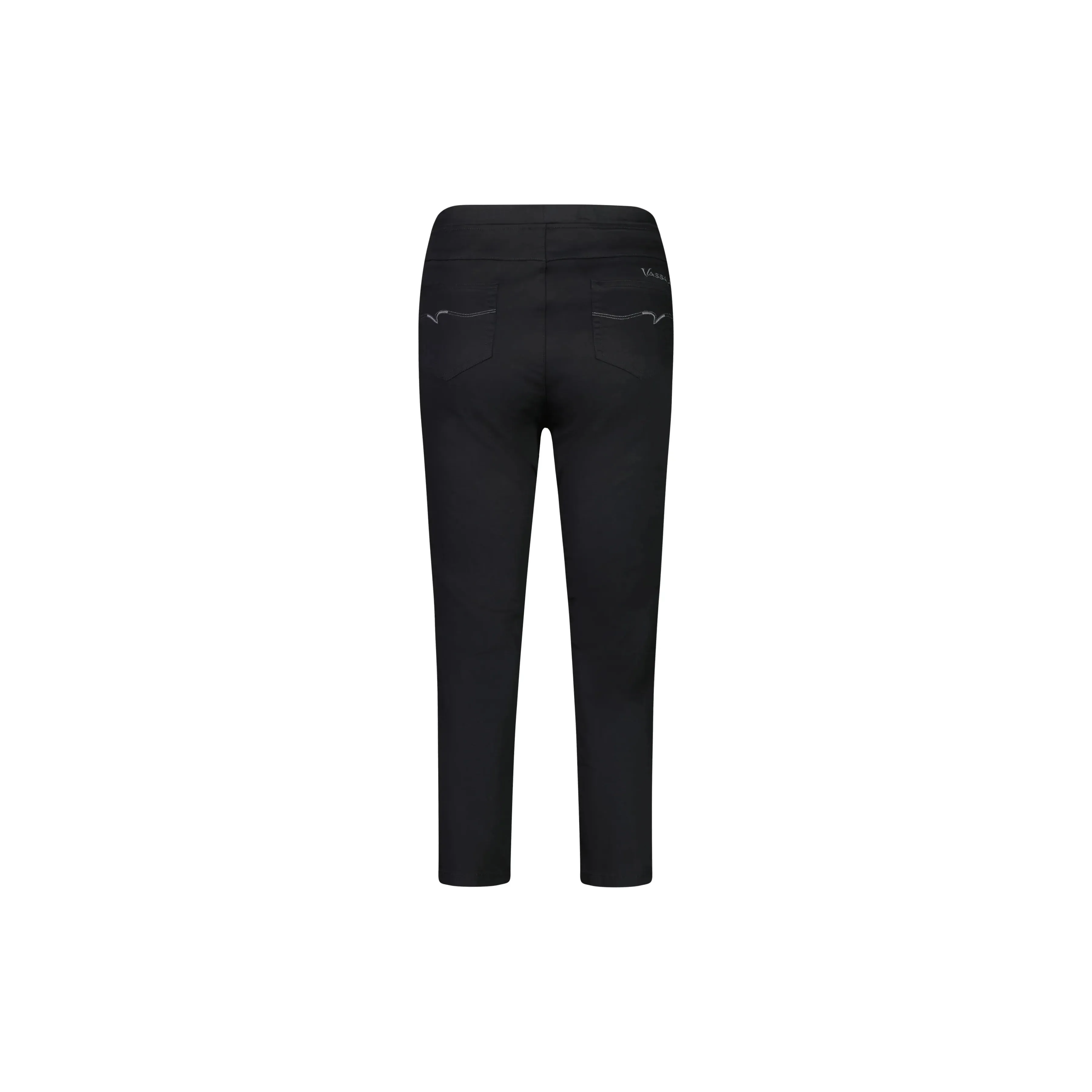Vassalli - Skinny Leg 7/8 Length Lightweight Pull On - Black