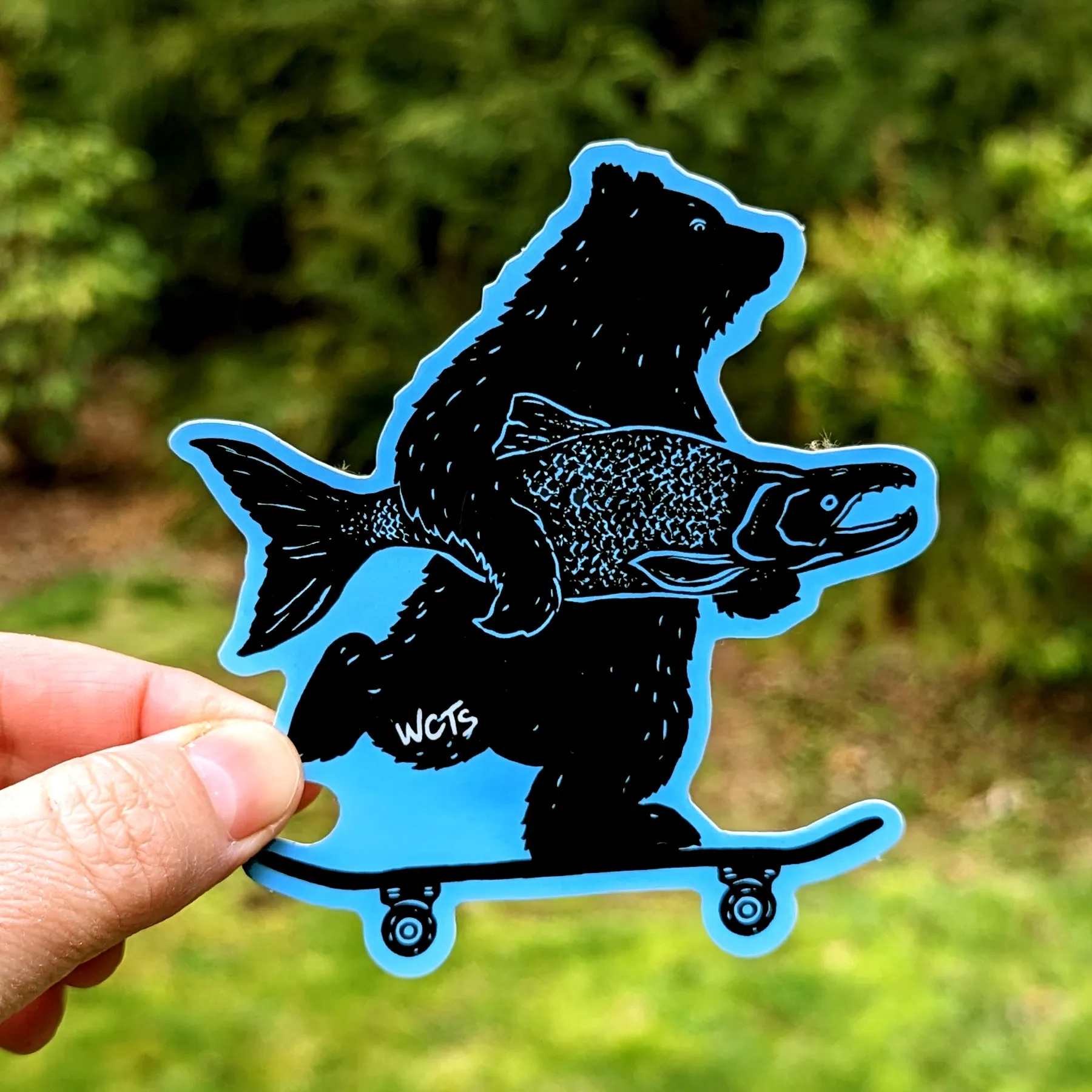 Westcoastees Skater Bear Sticker