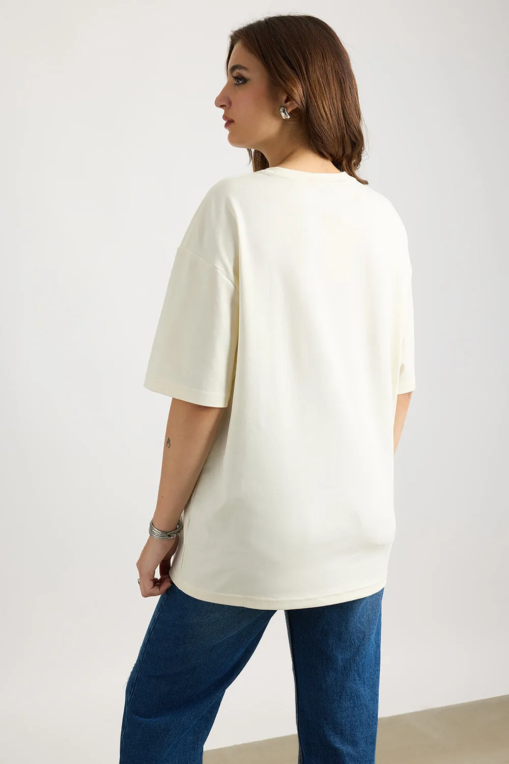 White I Can't Graphic T-Shirt