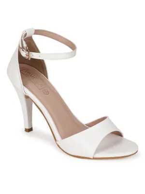 White PU Wide Strap Stiletto Sandals (TC-SLC-N1108-WHT)
