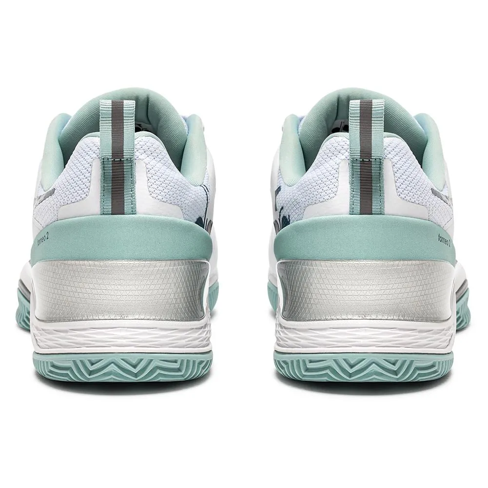 Women's Blushield Torneo 2 Clay Tennis Shoes White and Legion Blue