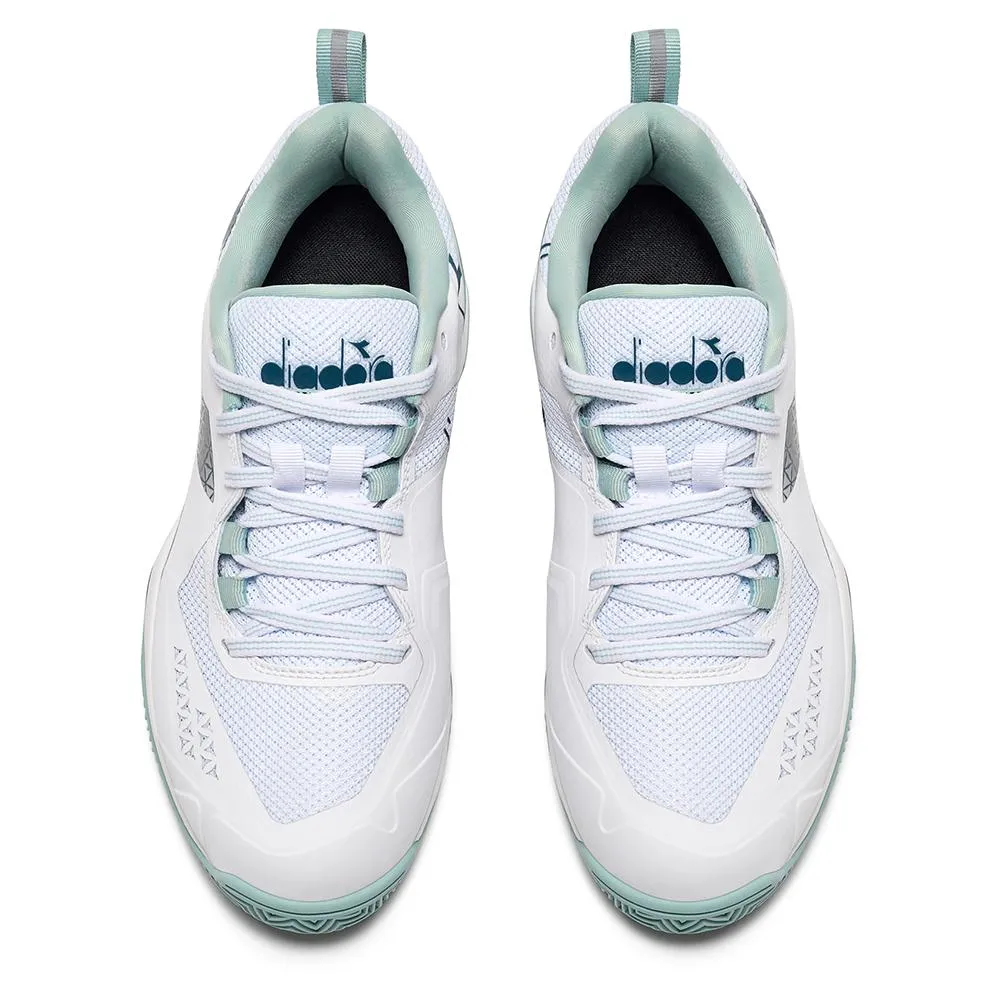 Women's Blushield Torneo 2 Clay Tennis Shoes White and Legion Blue