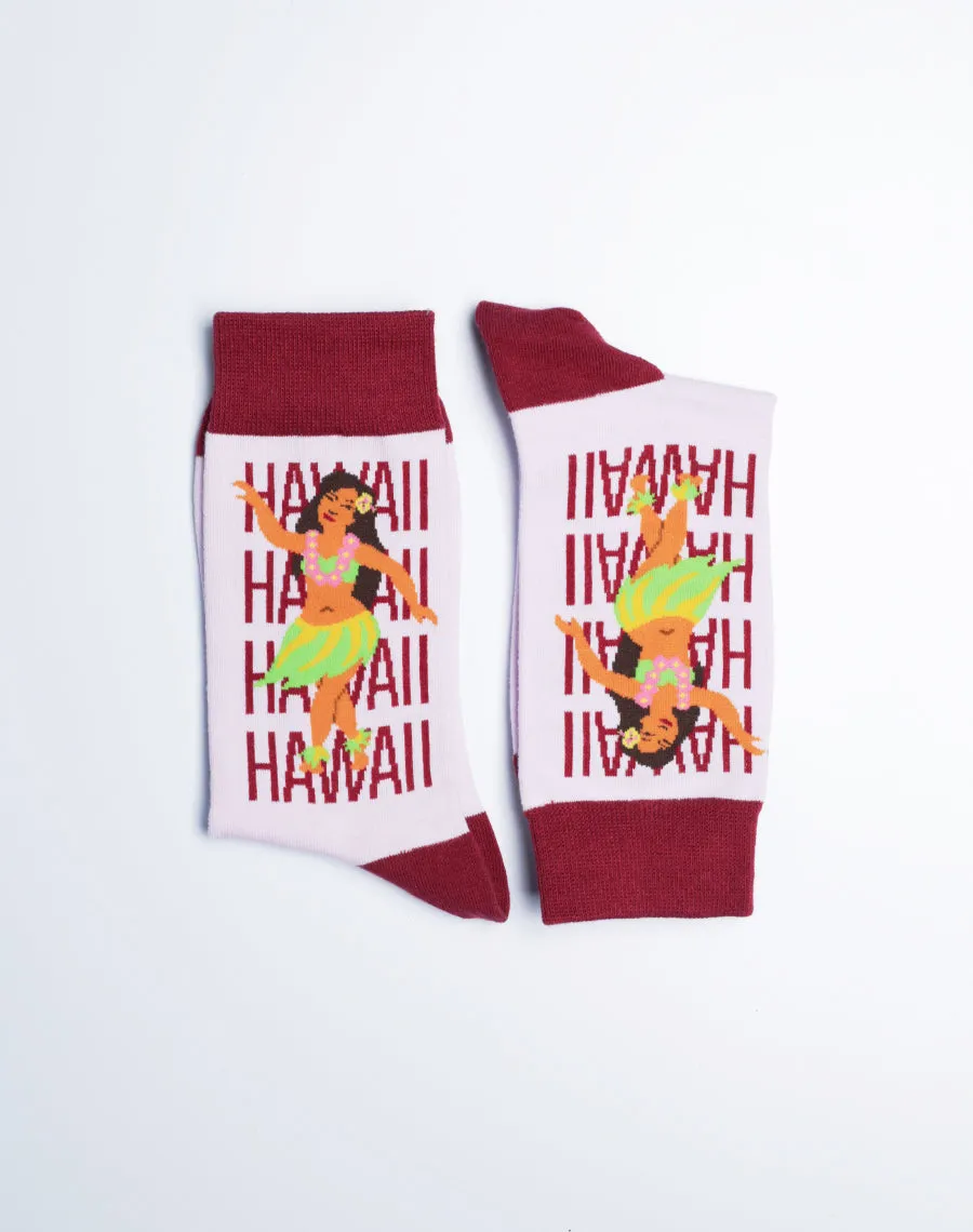 Women's Hawaii Hula Luau Crew Socks
