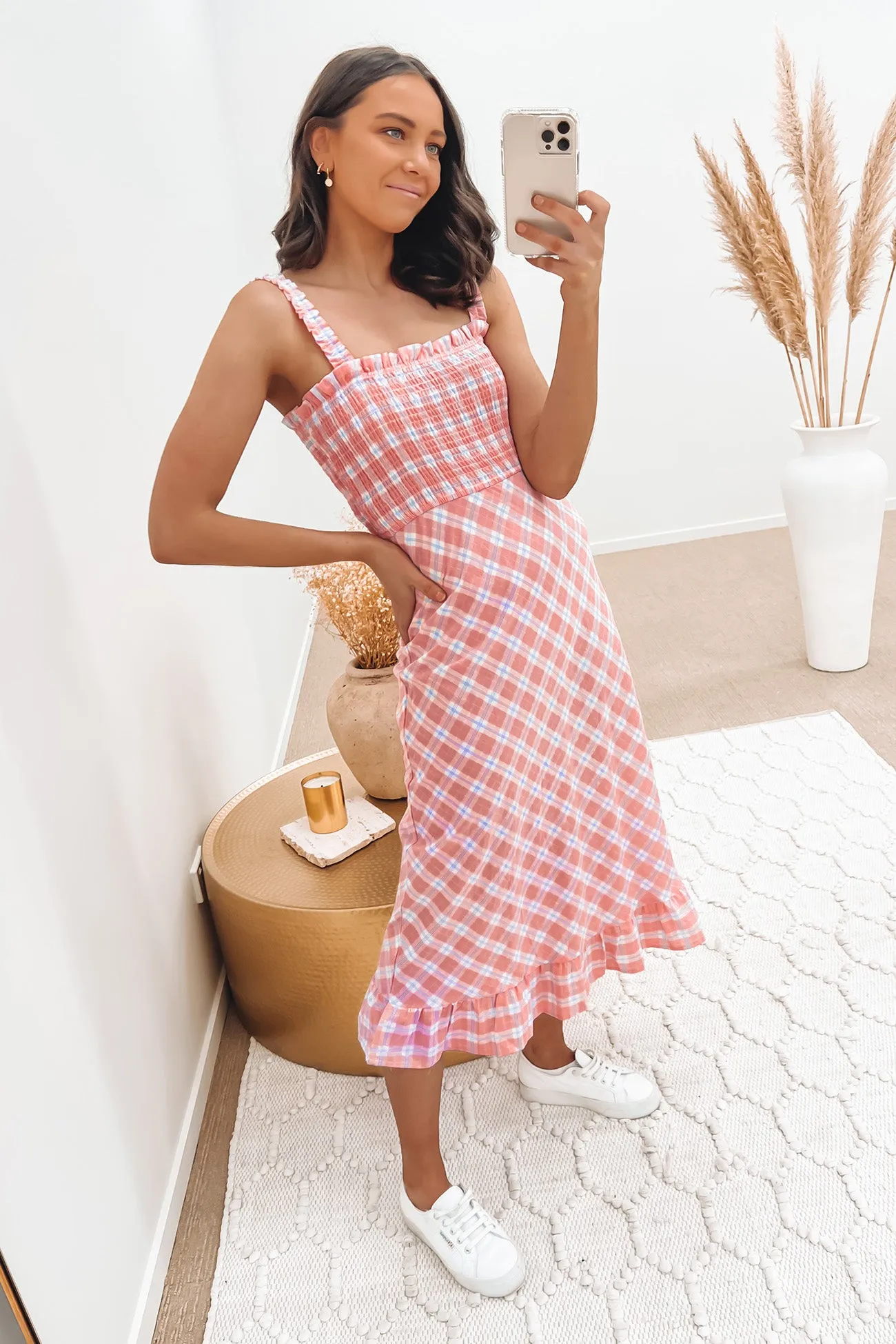Zelda Midi Dress Pink