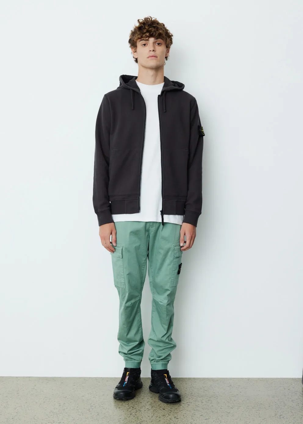 Zip Through Hoodie Charcoal