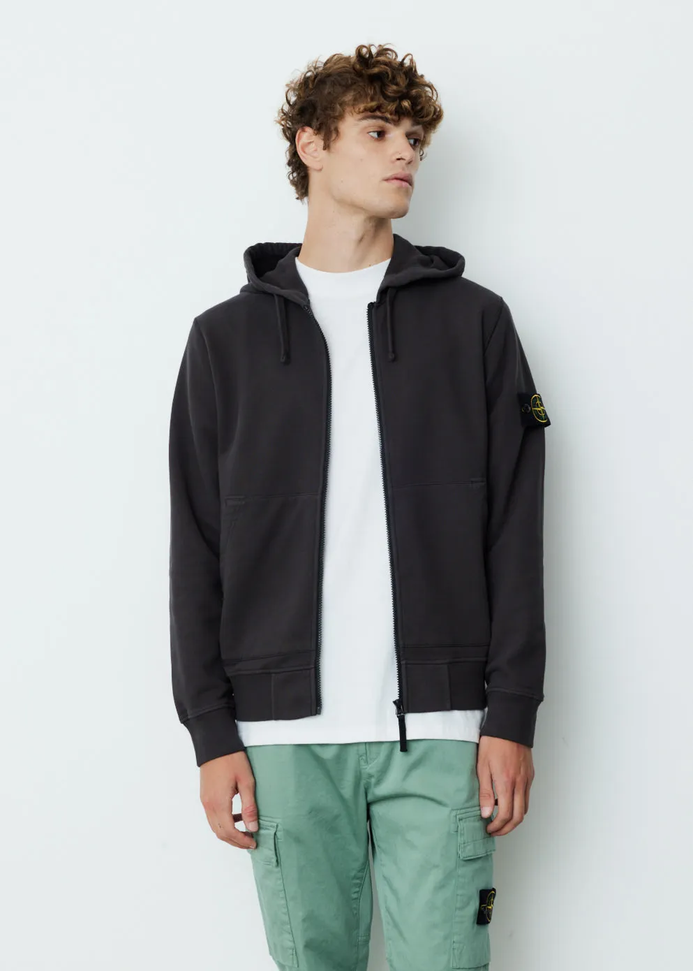 Zip Through Hoodie Charcoal