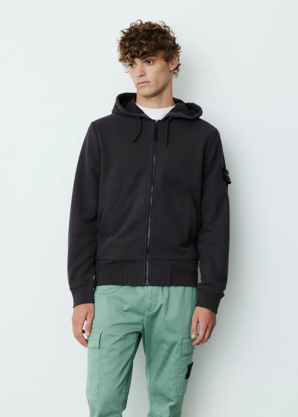 Zip Through Hoodie Charcoal