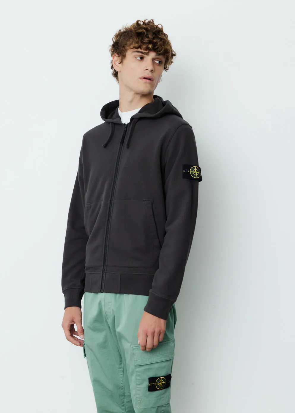 Zip Through Hoodie Charcoal