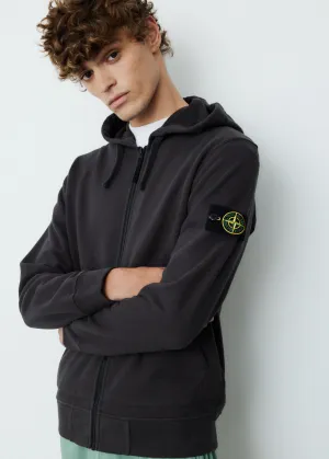 Zip Through Hoodie Charcoal